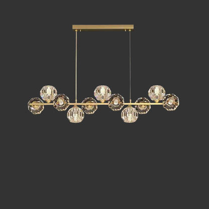 Nordic Crystal Chandelier – Luxury Modern Copper &amp; Crystal Dining Room Pendant Light