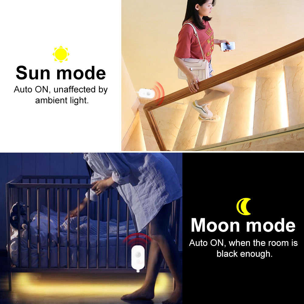 USB Motion Sensor LED Light Strip – Smart Under Cabinet &amp; Ambient Lighting