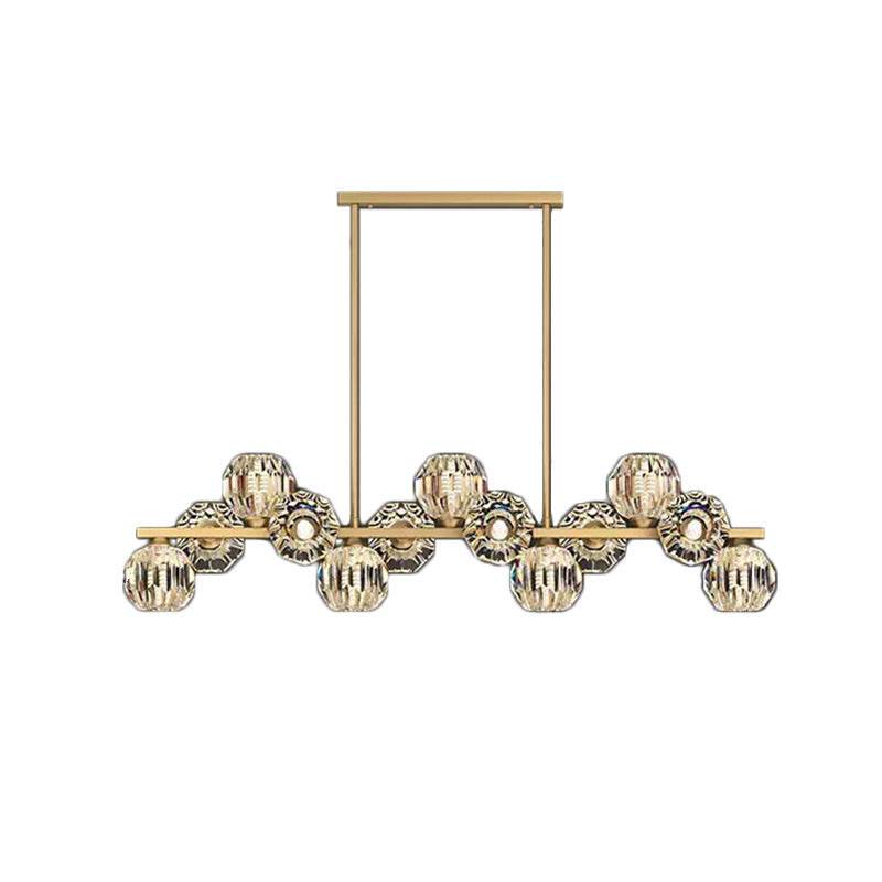 Nordic Crystal Chandelier – Luxury Modern Copper &amp; Crystal Dining Room Pendant Light
