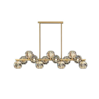 Nordic Crystal Chandelier – Luxury Modern Copper &amp; Crystal Dining Room Pendant Light