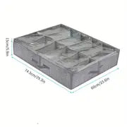 Under Bed Shoe Storage Organizer – Foldable Shoe Storage Container for Up to 24 Pairs