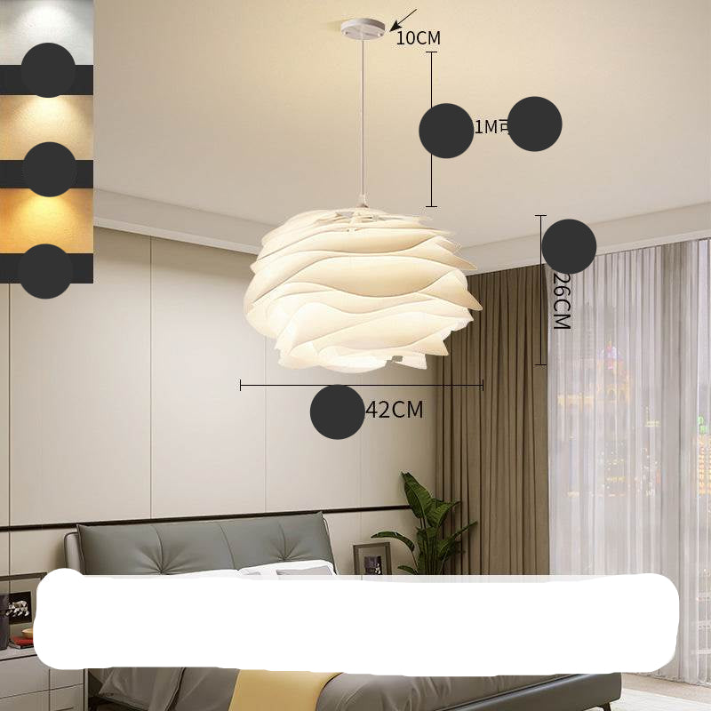 Modern LED Chandelier – Creative Ceiling Light with 3-Color Dimmable Lighting