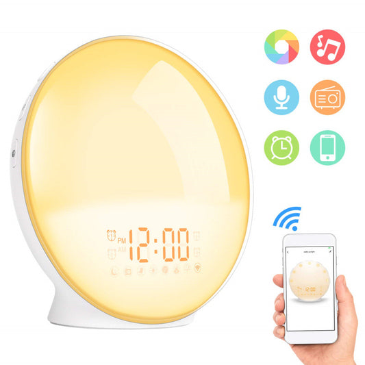 Creative Multifunctional LED Alarm Clock with Sunrise Simulation