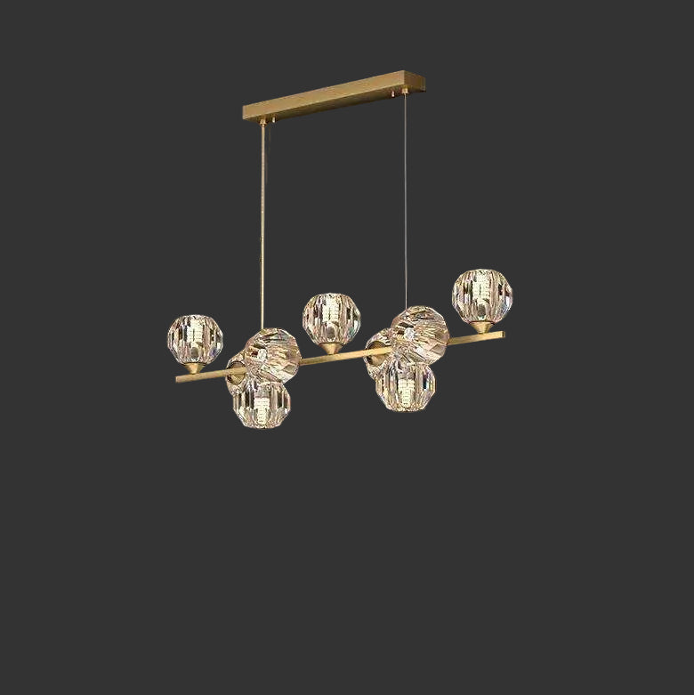 Nordic Crystal Chandelier – Luxury Modern Copper &amp; Crystal Dining Room Pendant Light