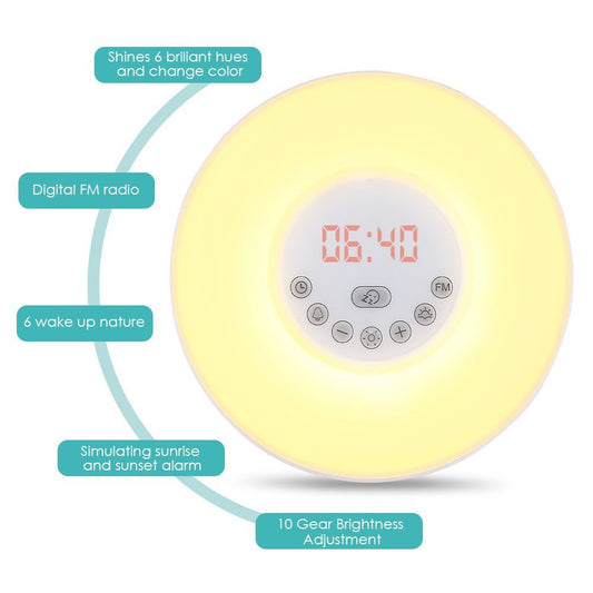 Multifunction LED Table Lamp with Alarm Clock & FM Radio