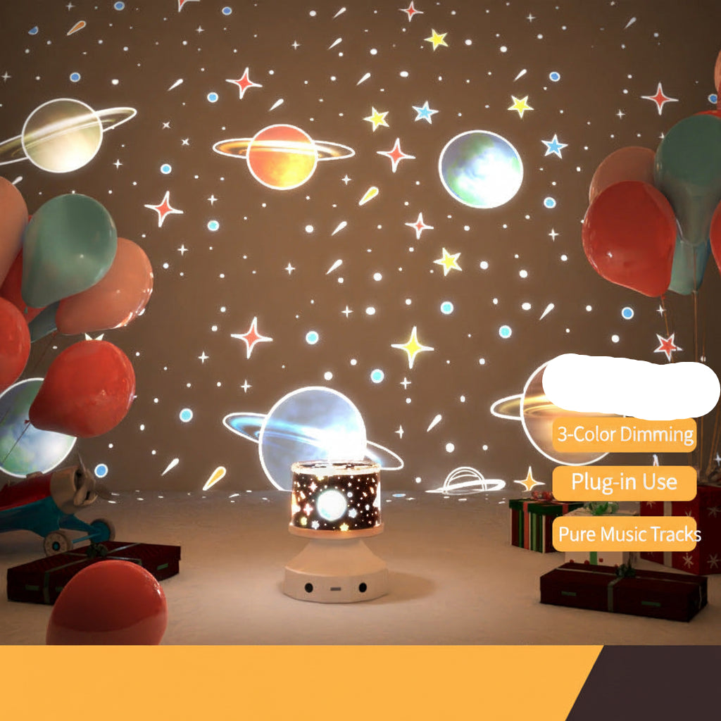 Starry Sky Projector Lamp – Galaxy Night Light with Bluetooth Speaker