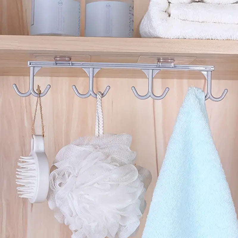 Under Cabinet Plastic Hanging Rack for Utensils