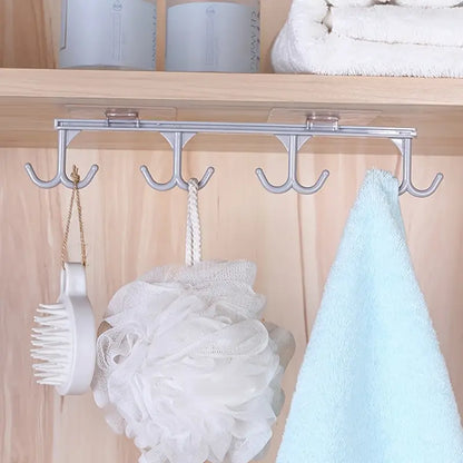 Under Cabinet Plastic Hanging Rack for Utensils