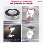 Round Motion Sensor Night Light – Rechargeable Wireless LED Light(1pc)