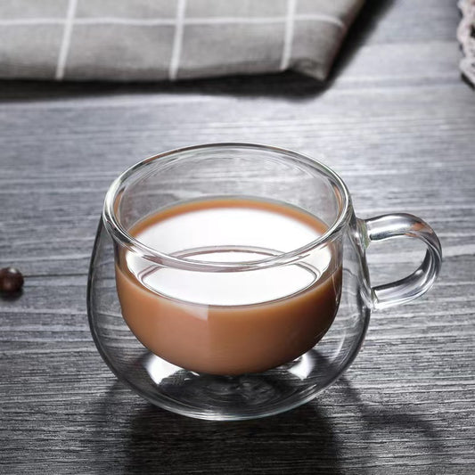Creative Double-Wall Borosilicate Glass Coffee Mug