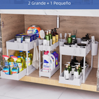 3-Piece Under Sink Storage Rack – Pull-Out Cabinet Organizer