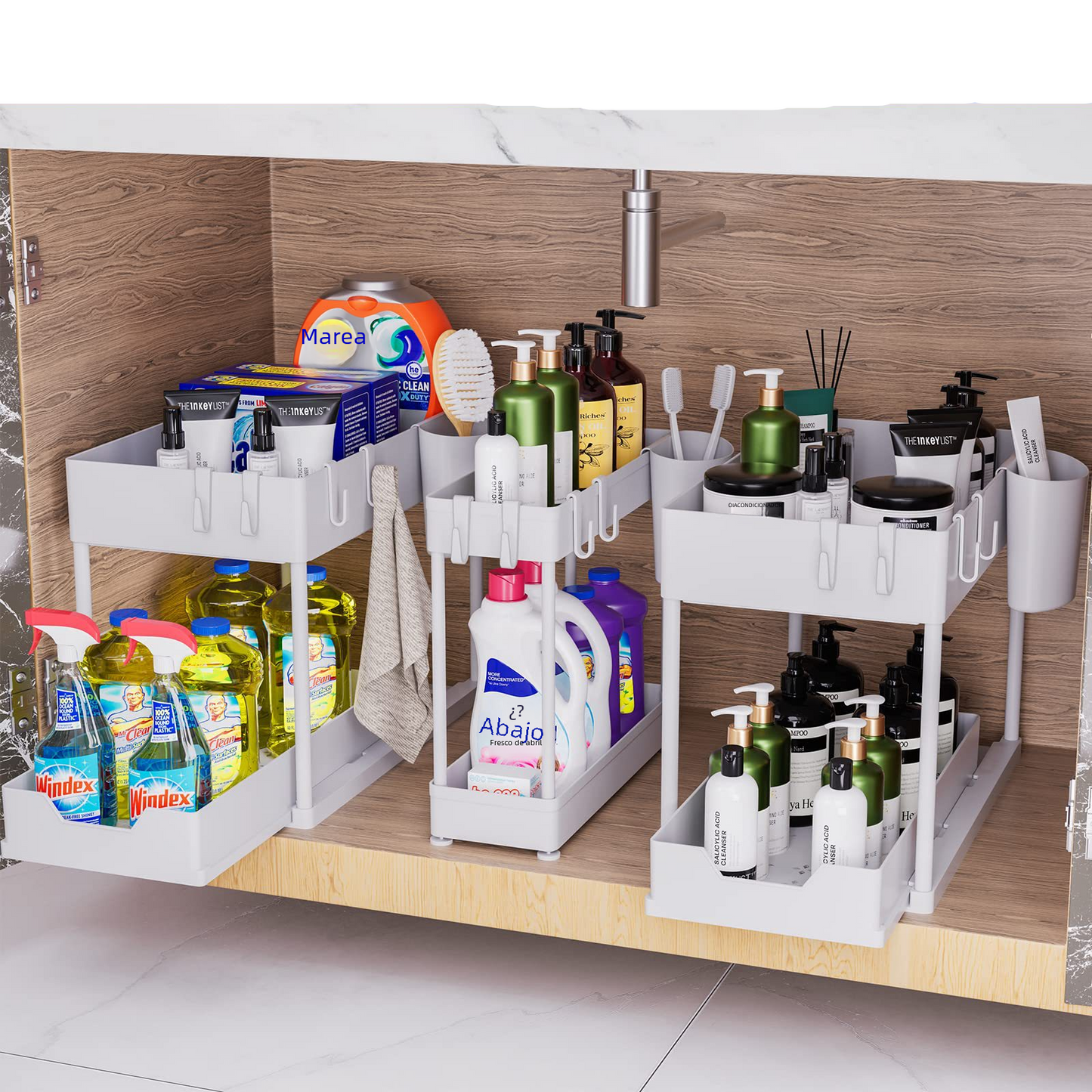 Under-Sink Storage Organizer for Bathroom – Space-Saving Multi-Layer Storage Rack
