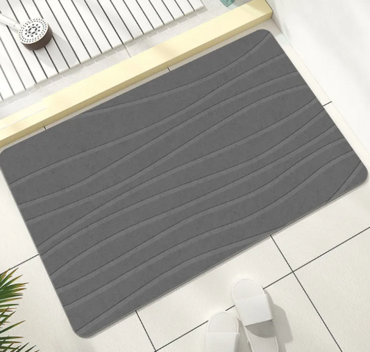 Eco-Friendly Diatomite Bathroom Mat for Safe & Clean Floors