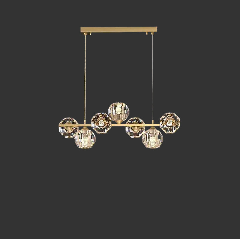 Nordic Crystal Chandelier – Luxury Modern Copper &amp; Crystal Dining Room Pendant Light