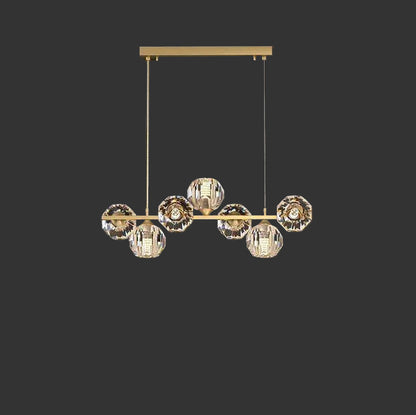 Nordic Crystal Chandelier – Luxury Modern Copper &amp; Crystal Dining Room Pendant Light