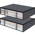 Under Bed Storage Containers – Foldable Clothes &amp; Blanket Storage Bags(Set)