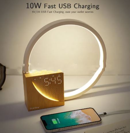 Stylish Bedside Night Light with Built-In Digital Clock