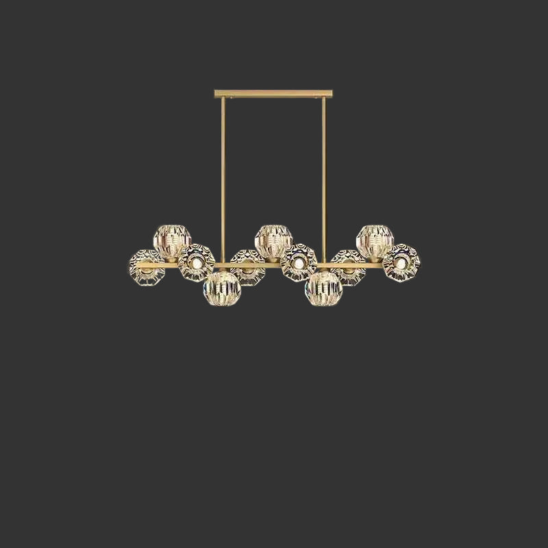 Nordic Crystal Chandelier – Luxury Modern Copper &amp; Crystal Dining Room Pendant Light