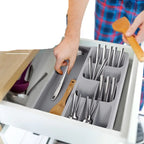 Expandable Silverware Organizer Tray – Neat, Organized Kitchen Drawers