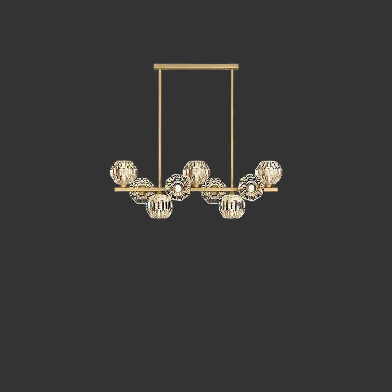 Nordic Crystal Chandelier – Luxury Modern Copper &amp; Crystal Dining Room Pendant Light