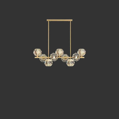 Nordic Crystal Chandelier – Luxury Modern Copper &amp; Crystal Dining Room Pendant Light
