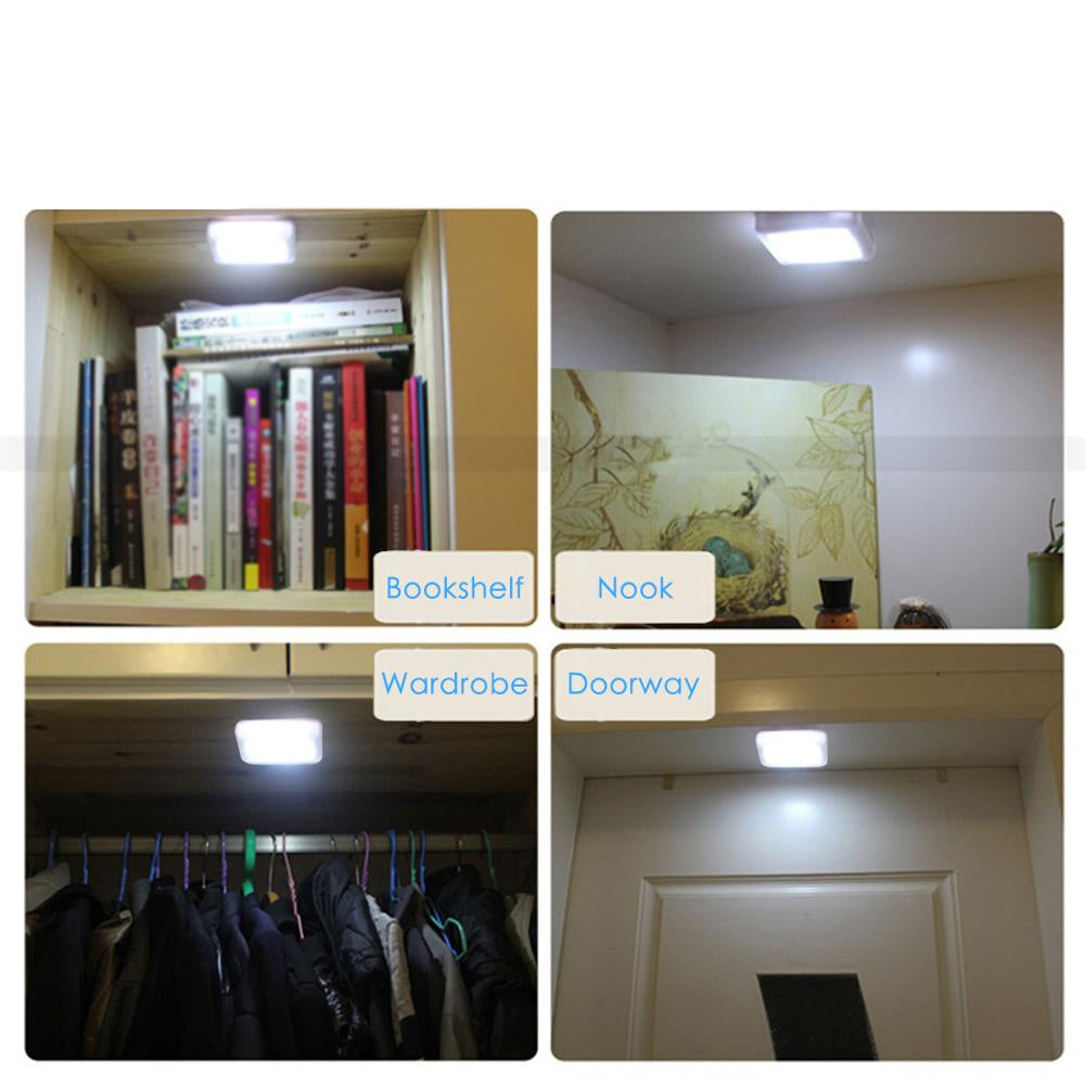Smart Motion Sensor LED Night Light – Automatic Wireless Cabinet &amp; Bedside Light