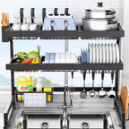 Retractable Sink Dish Drying Rack – Adjustable Over Sink Kitchen Organizer
