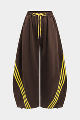 Contrast Tie-Up Barrel Trousers