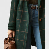 Elena | Modern Check Wool Coat