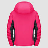 Women's Waterproof Fleece-Lined Ski Jacket with Hood